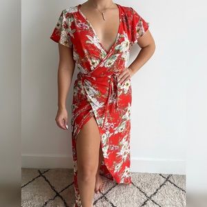 Wrap Around V Cut Dress